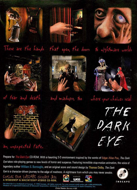 The Dark Eye Magazine Advertisement (Magazine Advertisements): Computer Gaming World (US), Issue 135 (October 1995)