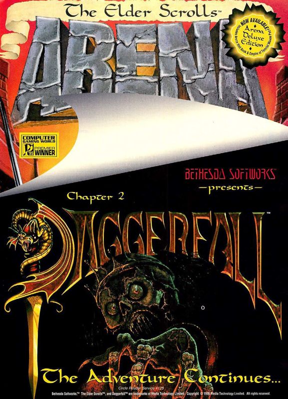 The Elder Scrolls: Chapter II - Daggerfall Magazine Advertisement (Magazine Advertisements): Computer Gaming World (US), Issue 135 (October 1995)