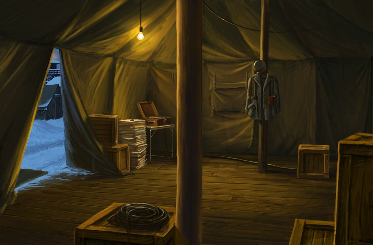 Lost Horizon Concept Art (Olga Antonenko's Concept Sketches): Exam Tent sketch