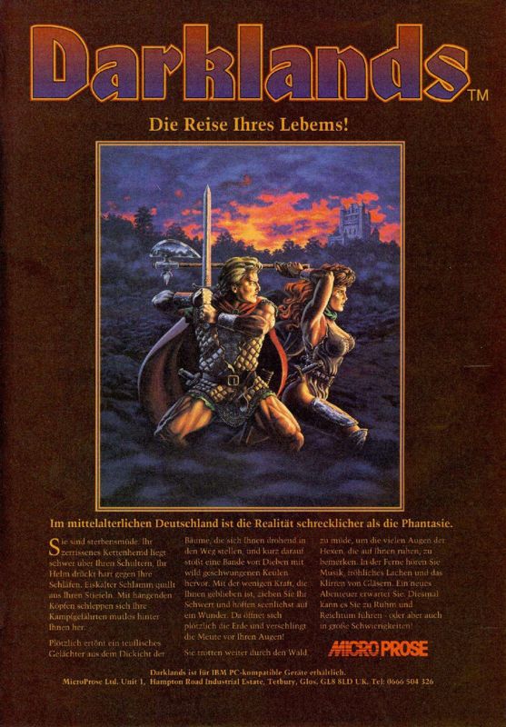 Darklands Magazine Advertisement (Magazine Advertisements): Power Play (Germany), Issue 06/1992