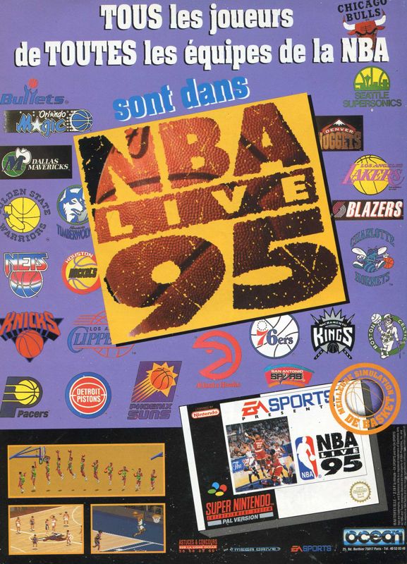 NBA Live 95 Magazine Advertisement (Magazine Advertisements): CD Consoles (France), Issue 2 (December 1994)