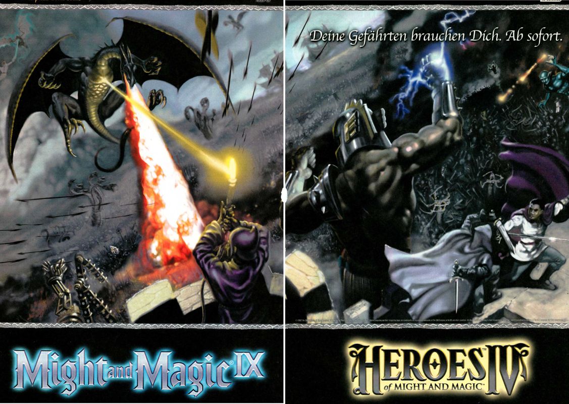 Heroes of Might and Magic IV Magazine Advertisement (Magazine Advertisements): PC Games (Germany), Issue 06/2002