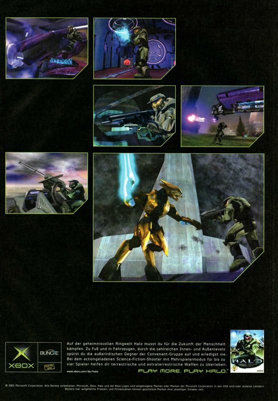 Halo: Combat Evolved Magazine Advertisement (Magazine Advertisements): PC Games (Germany), Issue 05/2002 Part 2