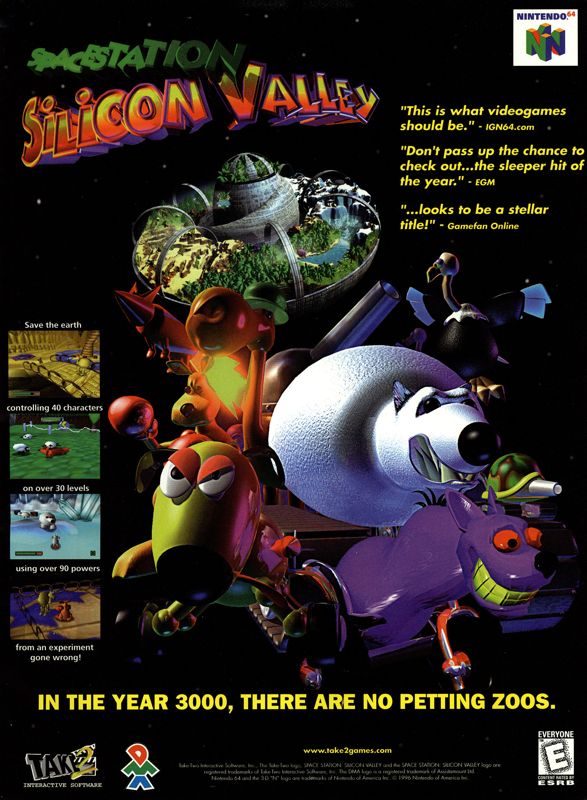 Space Station Silicon Valley Magazine Advertisement (Magazine Advertisements): Next Generation (U.S.) Issue #47 (November 1998)
