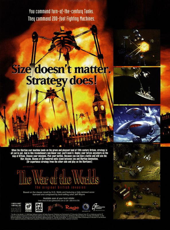 Jeff Wayne's The War of the Worlds Magazine Advertisement (Magazine Advertisements): Next Generation (U.S.) Issue #48 (December 1998)