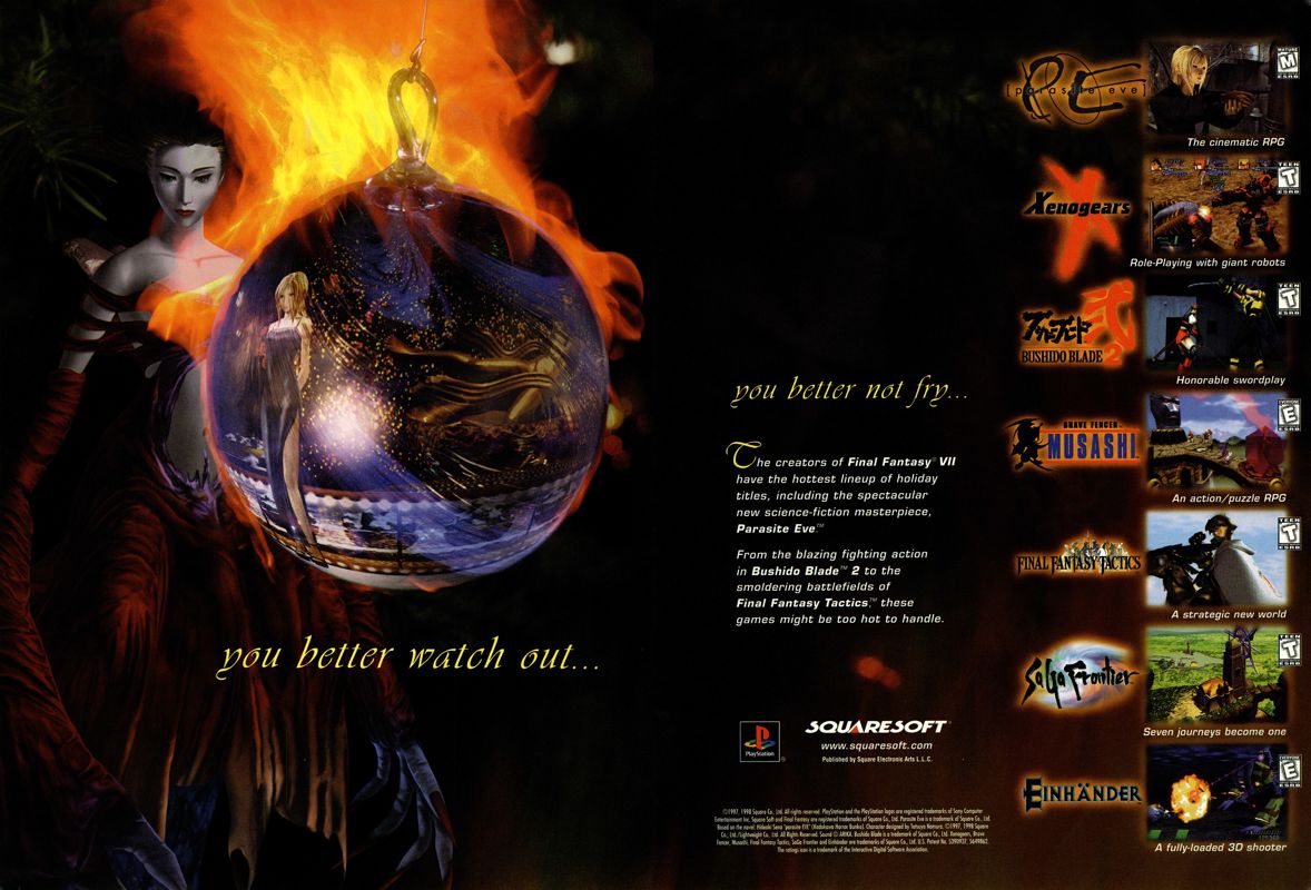 SaGa Frontier Magazine Advertisement (Magazine Advertisements): Next Generation (U.S.) Issue #48 (December 1998)