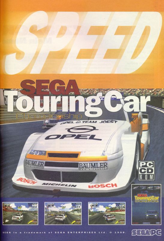 SEGA Touring Car Championship Magazine Advertisement (Magazine Advertisements): Power Play (Germany), Issue 04/1998
