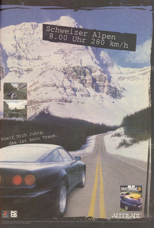 Test Drive 5 Magazine Advertisement (Magazine Advertisements): Power Play (Germany), Issue 01/1999