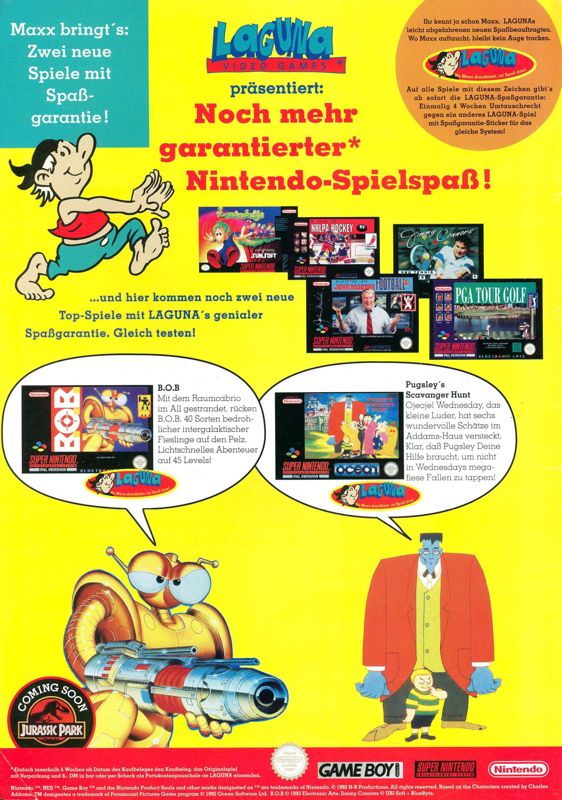 B.O.B. Magazine Advertisement (Magazine Advertisements): Total! (Germany), Issue 08/1993
