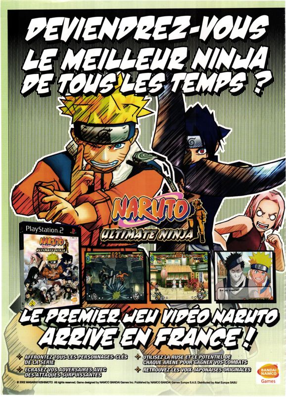 Naruto: Ultimate Ninja Magazine Advertisement (Magazine Advertisements): Joypad (France), Issue 168 (November 2006)