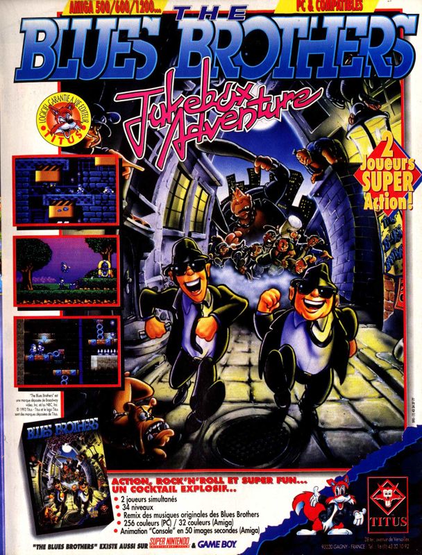 The Blues Brothers: Jukebox Adventure Magazine Advertisement (Magazine Advertisements): Génération 4 (France), Issue 61 (December 1993)
