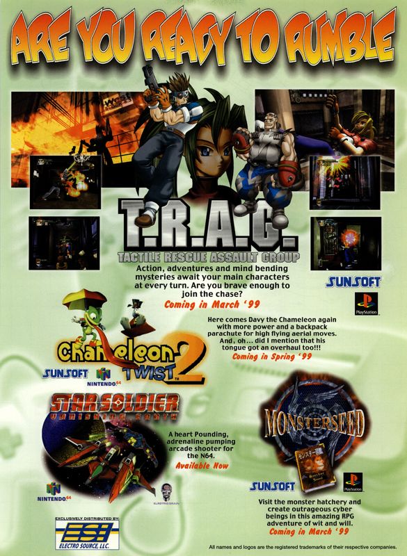 T.R.A.G.: Tactical Rescue Assault Group - Mission of Mercy Magazine Advertisement (Magazine Advertisements): Next Generation (U.S.) Issue #51 (March 1999)
