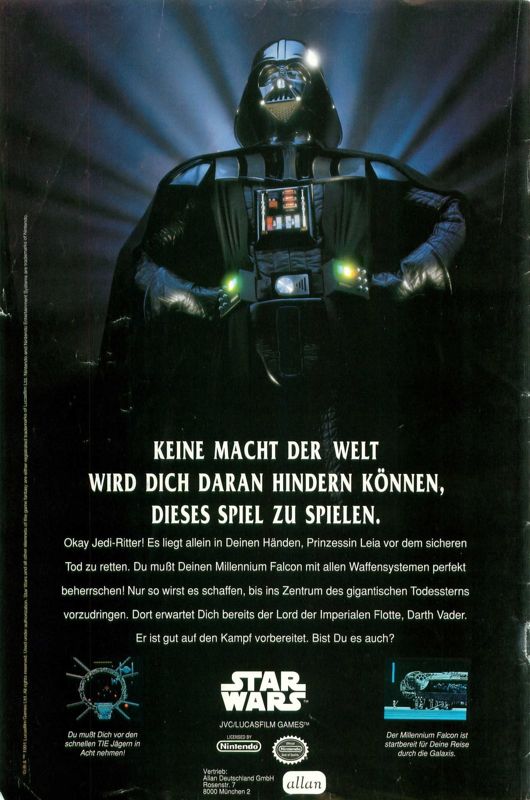 Star Wars Magazine Advertisement (Magazine Advertisements): Video Games (Germany), Issue #4 (December 1991)