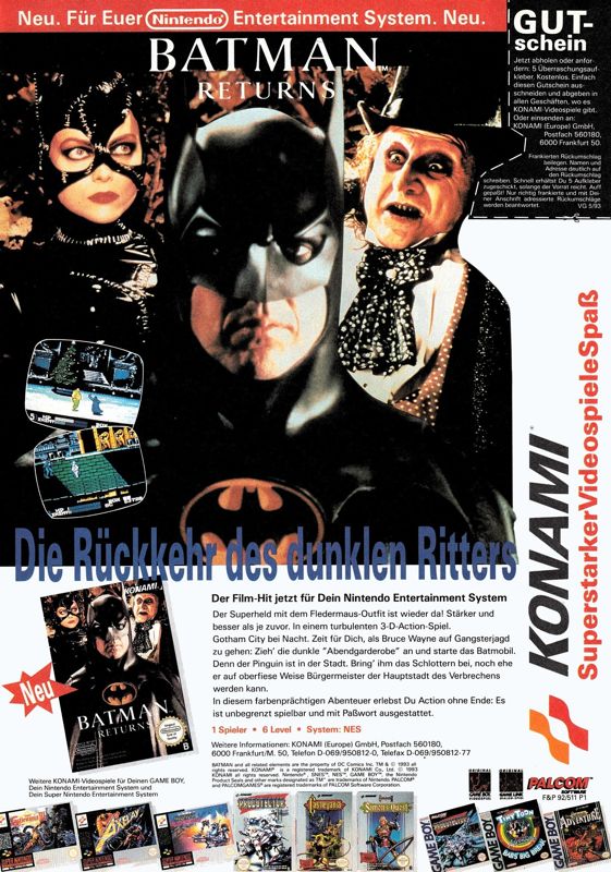 Batman Returns official promotional image - MobyGames