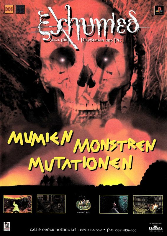 Powerslave Magazine Advertisement (Magazine Advertisements): Video Games (Germany), Issue 05/1997