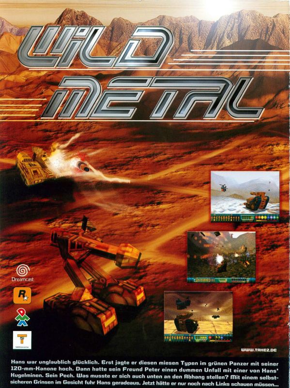 Wild Metal Country Magazine Advertisement (Magazine Advertisements): Video Games (Germany), Issue 04/2000