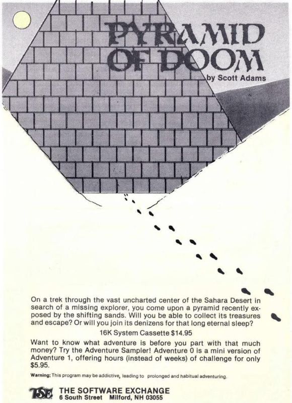 Pyramid of Doom Magazine Advertisement (Magazine Advertisements): PROG-80 Vol 1 No 5 (December 1979), page 48