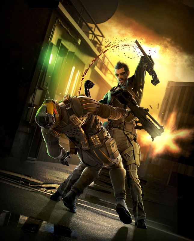 Deus Ex: Human Revolution Render (Deus Ex: Human Revolution Press Disc): Adam attacking