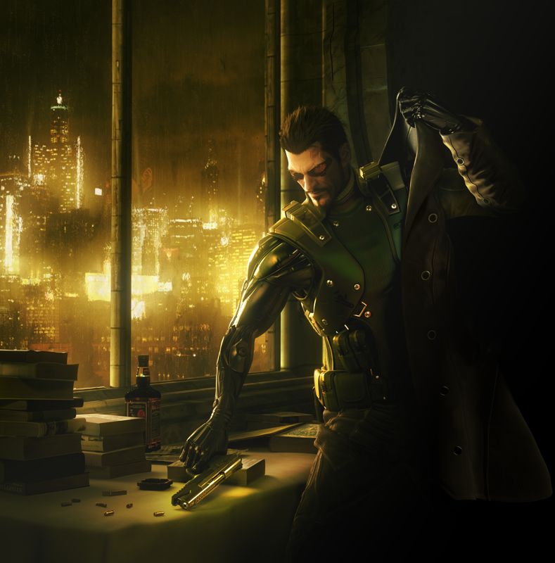 Deus Ex: Human Revolution Render (Deus Ex: Human Revolution Press Disc): Adam ready for action
