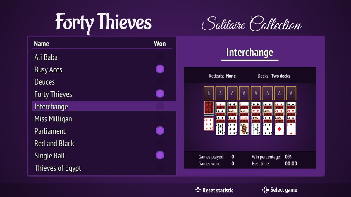 Forty Thieves Solitaire Collection official promotional image - MobyGames