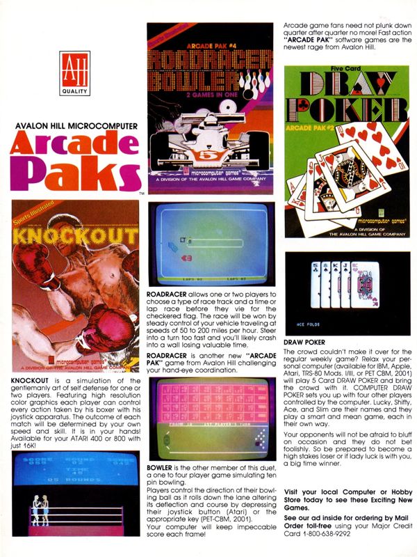 KNOCKOUT Magazine Advertisement (Magazine Advertisements): Computer Gaming World (US), Vol. 2 No. 6 (July - August 1982)