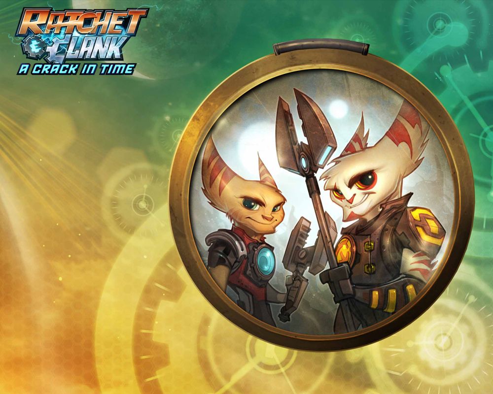 Ratchet and Clank Race Through Time Wallpaper (Official website): Silver wallpaper Unlocked after finishing the game with a certain time