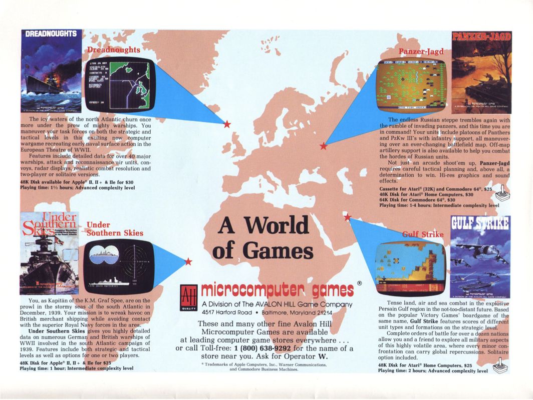 Panzer-Jagd Magazine Advertisement (Magazine Advertisements): Computer Gaming World (US), Vol. 4 No. 2 (April 1984)