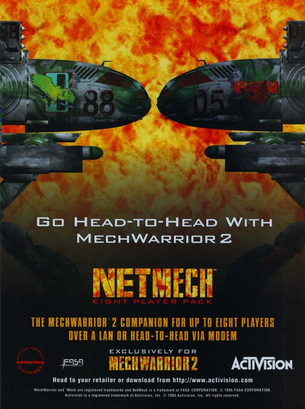 MechWarrior 2: 31st Century Combat Magazine Advertisement (Magazine Advertisements): PC Gamer (Australia), Issue #17
