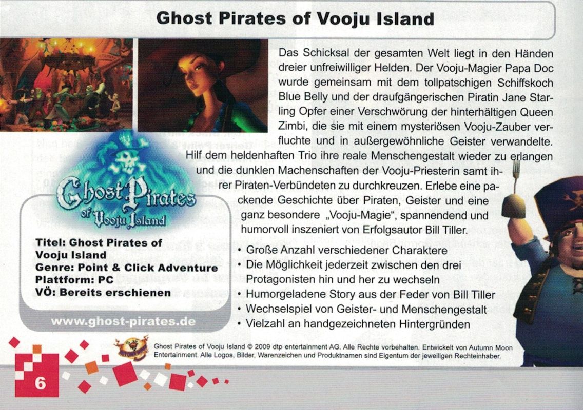 Ghost Pirates of Vooju Island Catalogue (Catalogue Advertisements): dtp entertainment AG Catalog, 2010/2011