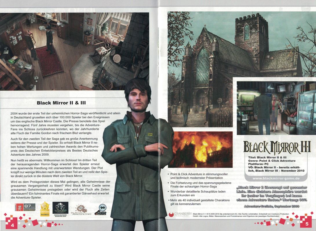 Black Mirror III: Final Fear Catalogue (Catalogue Advertisements): dtp entertainment AG Catalog, 2010/2011