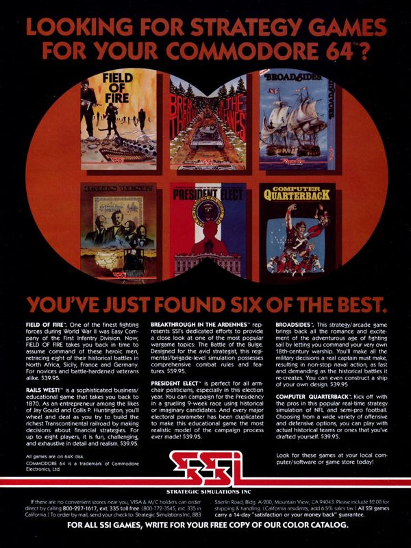Broadsides Magazine Advertisement (Magazine Advertisements): Computer Gaming World (US), Vol. 4.5 (October 1984)