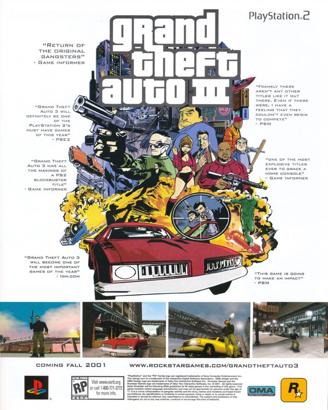 Grand Theft Auto III official promotional image - MobyGames