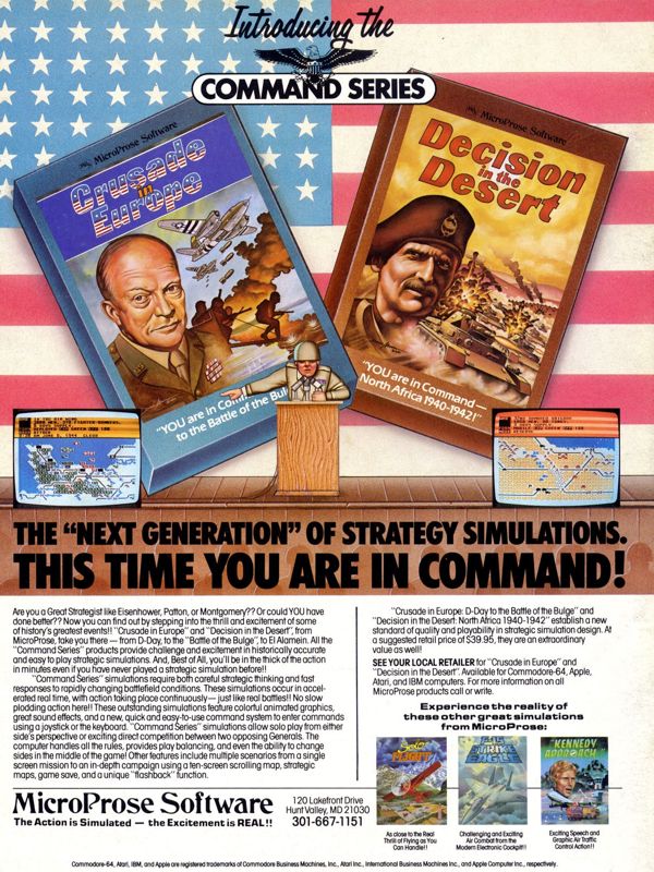 Crusade in Europe Magazine Advertisement (Magazine Advertisements): Computer Gaming World (US), Vol. 5.3 (June - July 1985)