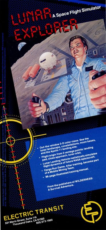 Lunar Explorer: A Space Flight Simulator Magazine Advertisement (Magazine Advertisements): Computer Gaming World (US), No. 32 (November 1986)