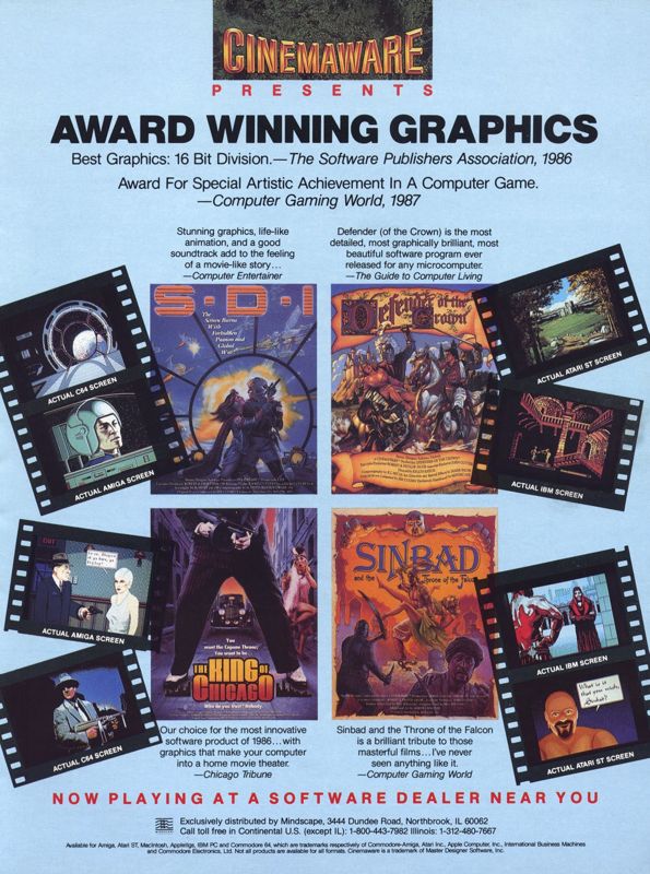 Defender of the Crown Magazine Advertisement (Magazine Advertisements): Computer Gaming World (US), No. 40 (October 1987)