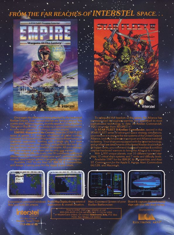Empire: Wargame of the Century Magazine Advertisement (Magazine Advertisements): Computer Gaming World (US), No. 40 (October 1987)