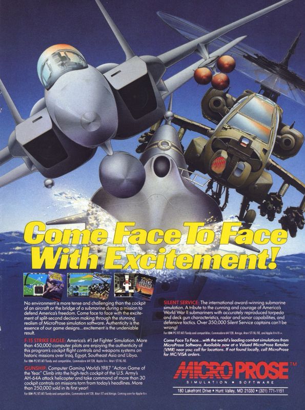 Silent Service Magazine Advertisement (Magazine Advertisements): Computer Gaming World (US), Number 45 (March 1988)