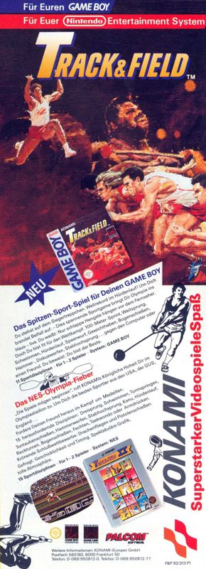 Track & Field II Magazine Advertisement (Magazine Advertisements): ASM (Germany), Issue 12/1992