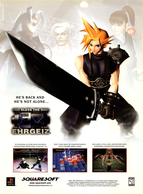 Final Fantasy VII Magazine Advertisement (Magazine Advertisements): Next Generation (U.S.) Issue #55 (July 1999)