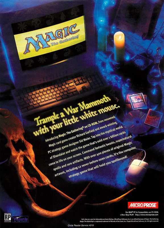 Magic: The Gathering Magazine Advertisement (Magazine Advertisements): Computer Gaming World (US), No. 143 (June 1996)