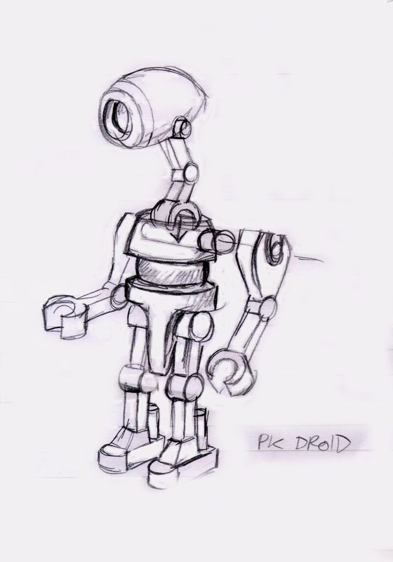 LEGO Star Wars: The Video Game Concept Art (LEGO Star Wars: The Video Game Eidos Assets disc): PK Droid