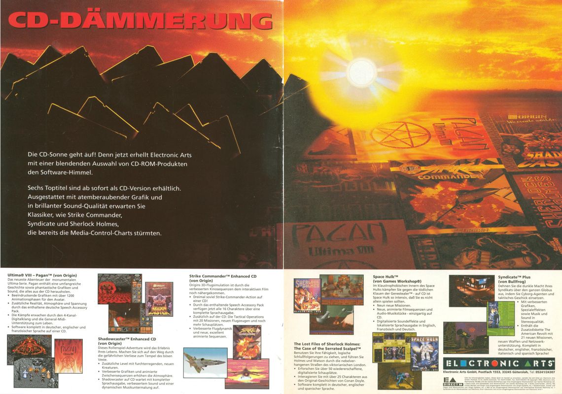 Pagan: Ultima VIII Magazine Advertisement (Magazine Advertisements): PC Player (Germany), Issue 06/1994