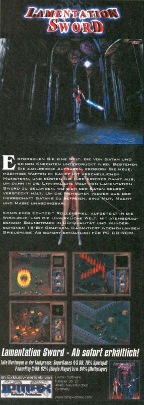 Akuma: Demon Spawn Magazine Advertisement (Magazine Advertisements): PC Joker (Germany), Issue 05/1999
