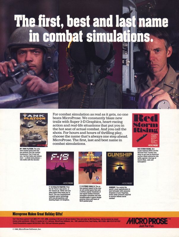 F-15 Strike Eagle II Magazine Advertisement (Magazine Advertisements): Computer Gaming World (US), Number 63 (September 1989)