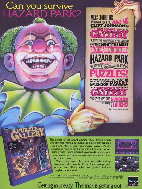 At the Carnival Magazine Advertisement (Magazine Advertisements): Computer Gaming World (US), Number 65 (November 1989)