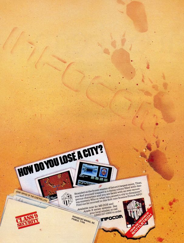 Mars Saga Magazine Advertisement (Magazine Advertisements): Computer Gaming World (US), Number 66 (December 1989)