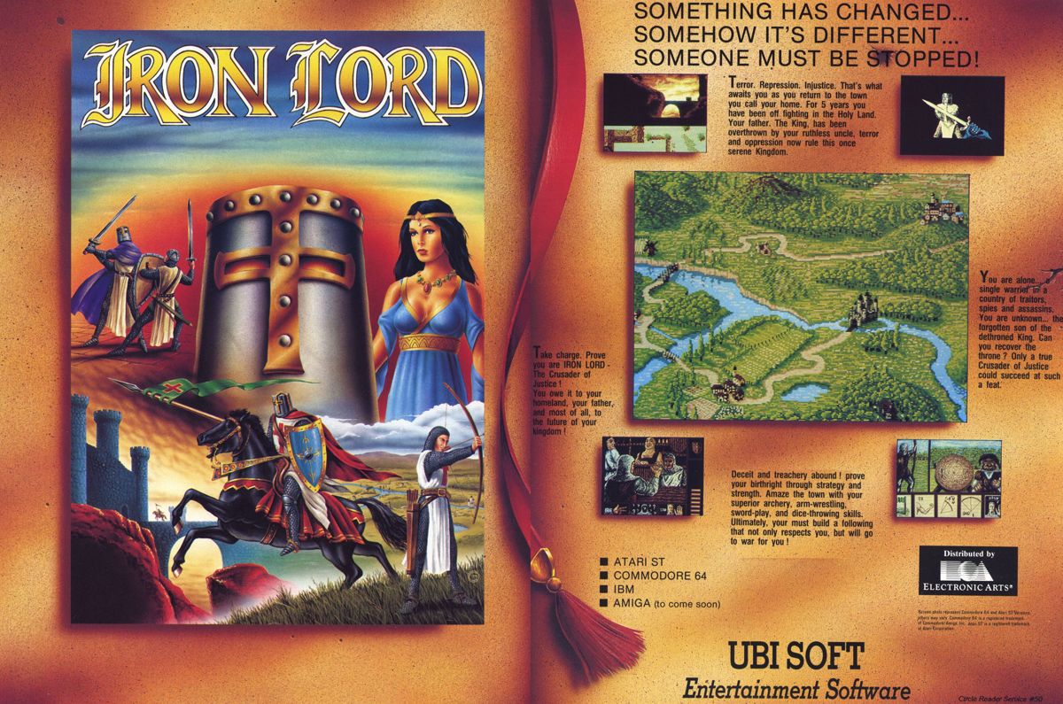 Iron Lord Magazine Advertisement (Magazine Advertisements): Computer Gaming World (US), Number 65 (November 1989)