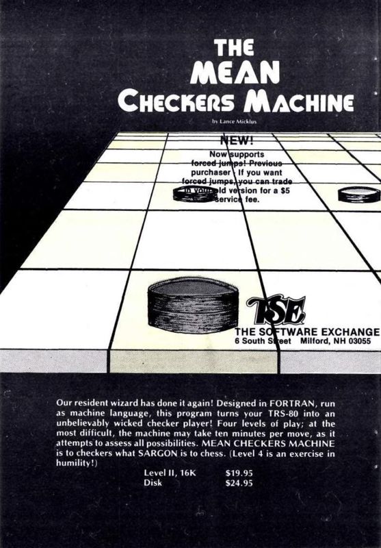 The Mean Checkers Machine Magazine Advertisement (Magazine Advertisements): PROG-80 (United States), Vol 1 No 5 (December 1979) page 32