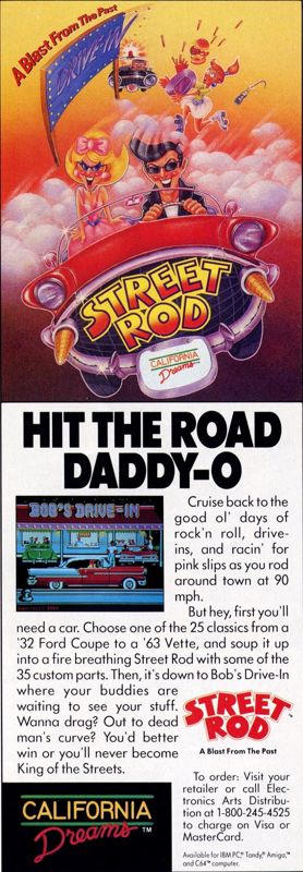 Street Rod Magazine Advertisement (Magazine Advertisements): Computer Gaming World (US), Number 78 (January 1991)
