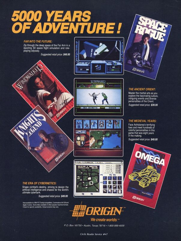 Windwalker Magazine Advertisement (Magazine Advertisements): Computer Gaming World (US), Number 72 (June 1990)